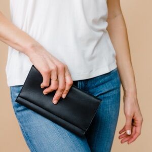 ABLE Black Leather Debre Wallet